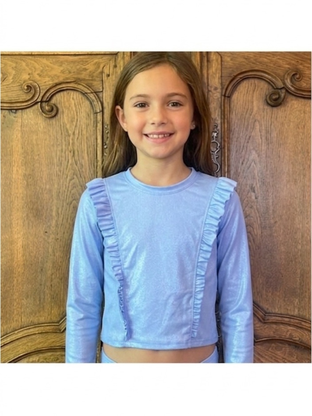 Ruffle Butts GIRLS' PRINCESS SEAM RUFFLE RASH GUARD